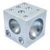 H & H Industrial Products 2 X 2 X 2" Dapping Block Square With Steel 4-40MM Cavaties 8606-3400